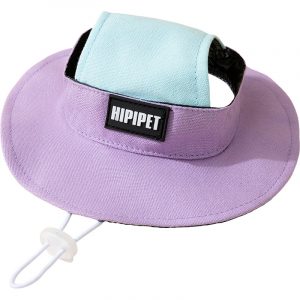 Spring/Summer UV-Blocking Fisherman Hat for Small Dogs — Adjustable Outdoor Sun Hat