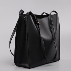 New European & American Style Genuine Leather Bucket Bag — Commuter Bag