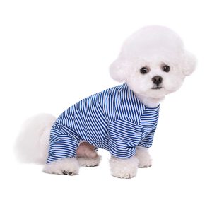 Spring/Summer Striped 100% Cotton Four-Piece Loungewear Set