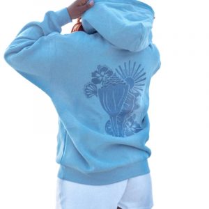 Floral Embroidered Women's Autumn Hoodie Custom Heavyweight