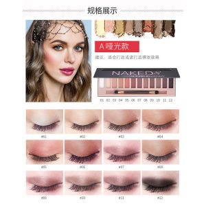 Matte earth color eye shadow plate 12 color makeup plate