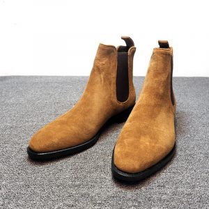 Elastic mid tube suede boots Martin boots