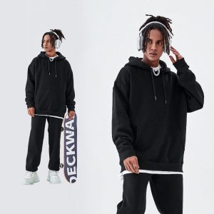 Wholesale Cotton Thick Man Hoodies Pullover Oversize Plain Custom Hoodie