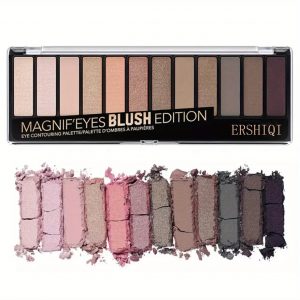 Matte fine glitter eye shadow plate beauty makeup waterproof