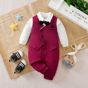 New Year's clothes for baby gentlemen, full moon baby boy long