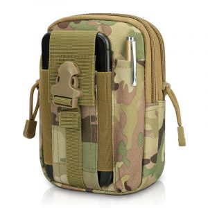 Multifunctional tactical camouflage waist pack, camouflage waist pack and pouch for mountaineering, outdoor sports and running to store mobile phones