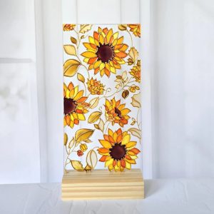 Household Sunflower Suncatcher Decoration Stained Glass Hanging Decoration Home Decoration