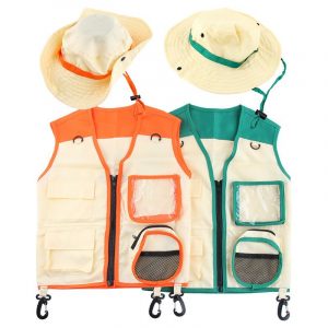 Children's Outdoor Adventure Vest and Hat Set for Cosplay Role-Playing