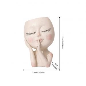 Beauty face booing expression modeling flowerpot courtyard ornaments