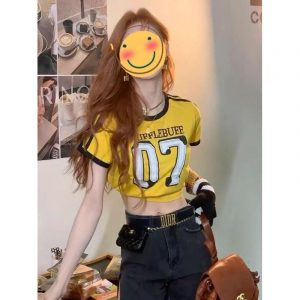 Short, cropped, yellow top that's versatile and flattering for petite figures