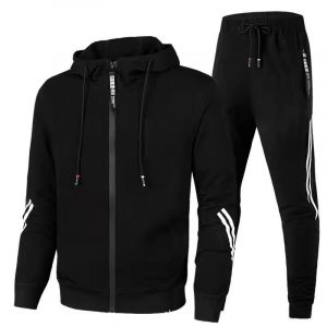 Spring and Autumn Trendy Sports Suit Men's Hooded Sweatshirt Unisex Running Casual Sports Set