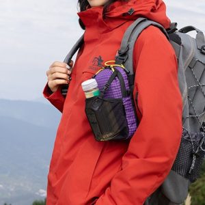 Outdoor shoulder strap phone bag, multi-functional mountaineering, hiking and travel hanging bag, portable water bottle storage, waterproof crossbody bag, lightweight
