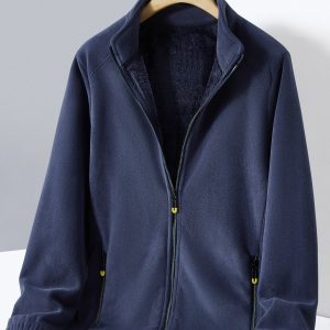 Fleece jacket for men and women, thickened with fleece lining, polar fleece, thermal outerwear as liner for outdoor jackets