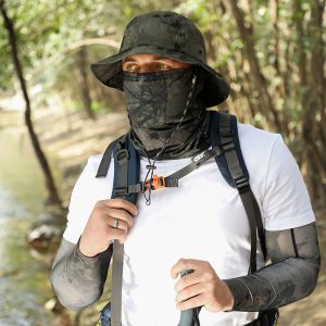 Fisherman's hat, lightweight and portable, adult outdoor fishing hat with sun protection face scarf