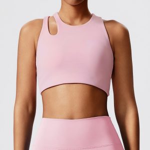 High Waist Peach Hip Fitness Clothing Hollow Outdoor Yoga Wear