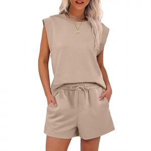 Fashion Plus Size Oversized Women's Sets Sleeveless T-shirt