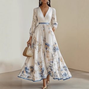 Independent Website Hot Selling Printed Vacation Dress