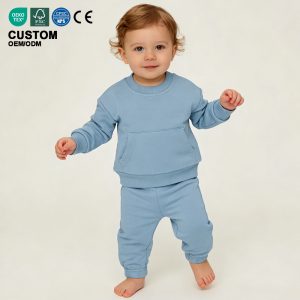 Baby Clothes Set Custom LOGO Long Sleeve Casual Fashion