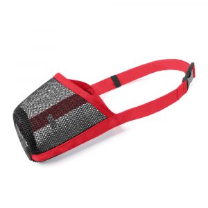 Cross-border dog muzzle to prevent accidental ingestion