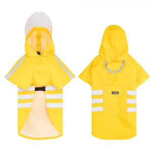 Raincoat with pet reflection