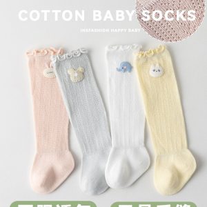 Thin, breathable, long, seamless socks for newborns and toddlers