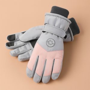 Waterproof, non-slip, touchscreen compatible, fleece-lined and thickened warm gloves for outdoor cycling in autumn and winter for cross-border sales