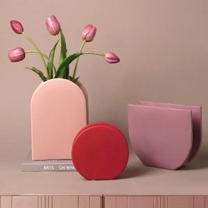 Ceramic vase flower ornaments