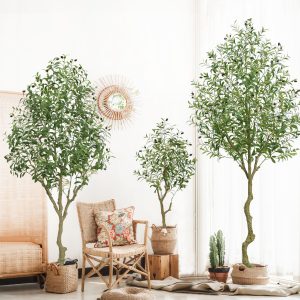 Simulation of olive tree potted plant