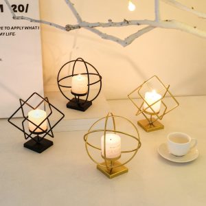 Creative wrought iron candlestick ornaments
