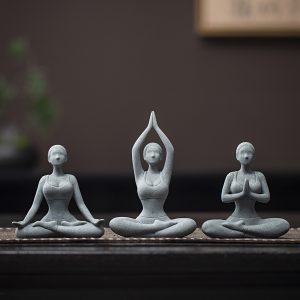 Yoga Girl Asana Artistic Modeling Characters Crafts Ornaments