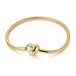 25 Sterling Silver Bracelets 17-20CM Original Golden Sparkling Jewelry