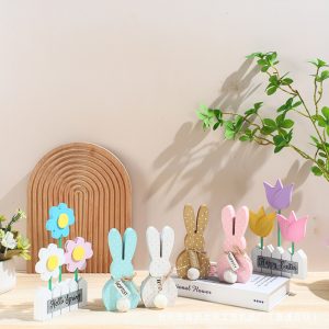 Wooden rabbit decoration home