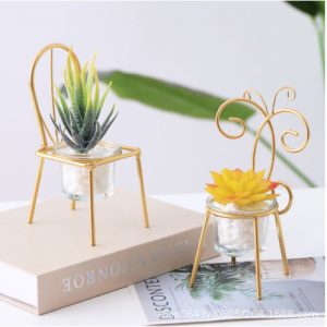 Wrought Iron Chair Fleshy Crafts Ornaments