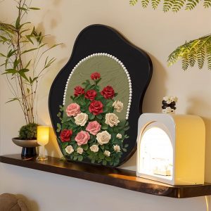 Pearl Rose Antique Desktop Bucket Small Table Decorative Painting