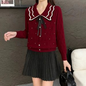 Women's Clothing Sweet Gentle Bow Versatile Anti-Pilling