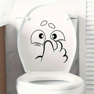 Funny Expression Toilet Decorative Wall Sticker