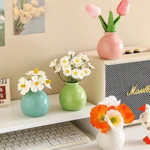 Minimalist Japanese Mini Ceramic Vase for Home