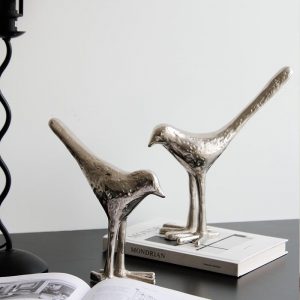 Aluminum silver bird ornaments