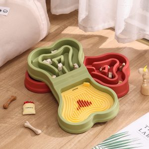 Pet Slow Feeder Bowl & Silicone Lick Mat