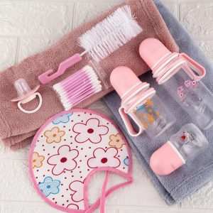 Infant Handle Anti-Flatulence PC Floral Seven-Piece Baby Bottle Set