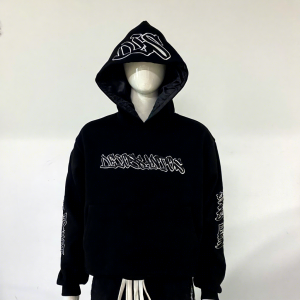 3d Embroidery Hoodie logo Custom Oversized Streetwear Hoodies for Men