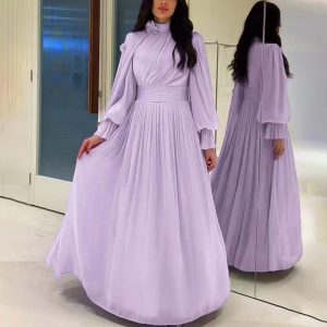 Autumn New Pleated Temperament Dress Women'S Clothing