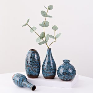 Kiln change blue ceramic vase