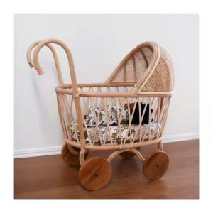 Dolls Pretend Play Baby Toys Natural Trolly Bag for Kids