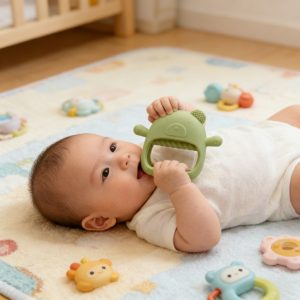 Innovative Bear Shaped Infant Toy Secure Fastening Design
