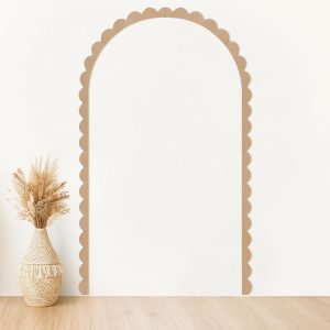 Arched scalloped wood border trim