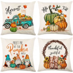 Thanksgiving Linen Pillow Cover