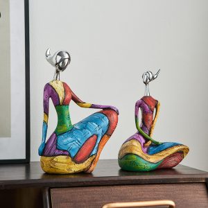 Oil Painting Woman Resin Crafts