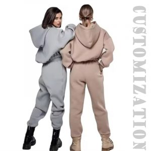 Long Sleeve Pullover Women Crop Top Hoodie for Gym Clothing and Out Door