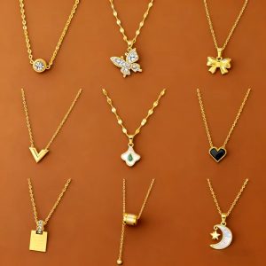 High Quality 18 k PVD Gold Plated Women's Jewelry Tranish Free Butterfly